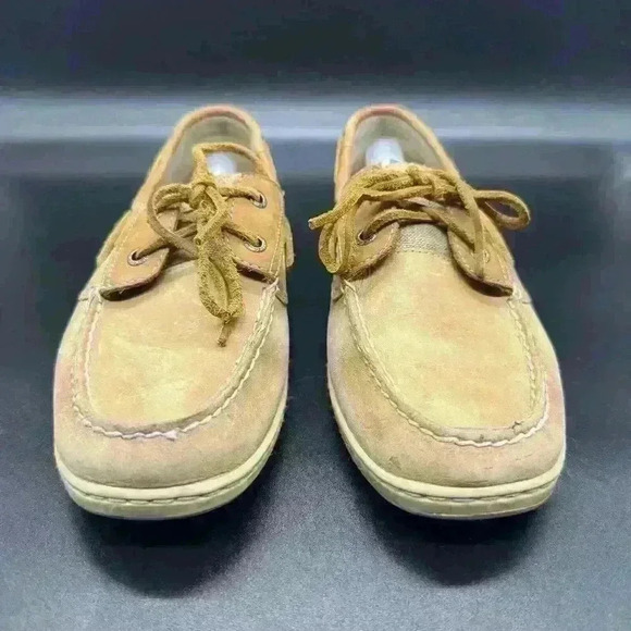 sperry top sider leather boat shoes GUC Womens size 10M (STS95555) - Picture 3 of 7